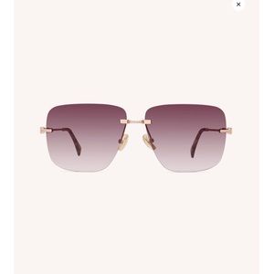 DEZI Sunglasses 2000s Rose Gold Rose Gradient
